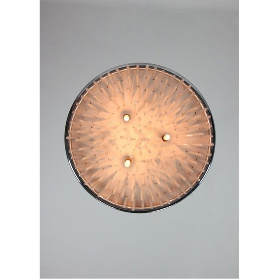 Image 1 of Vintage minimalistische handgeblazen glazen kroonluchter, 1970