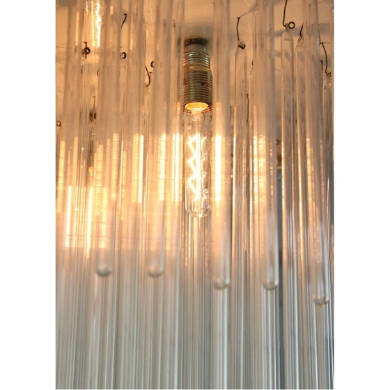 Image 1 of Vintage minimalistische handgeblazen glazen kroonluchter, 1970