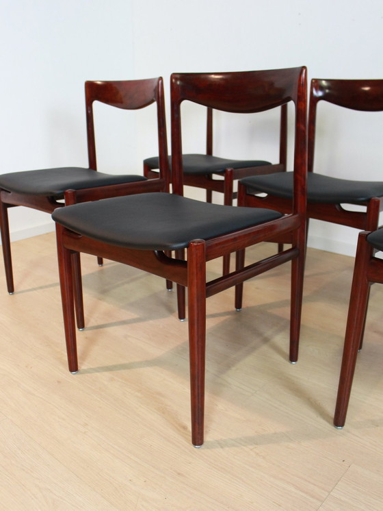 Image 1 of 5X Vintage Lubke Eetkamerstoelen