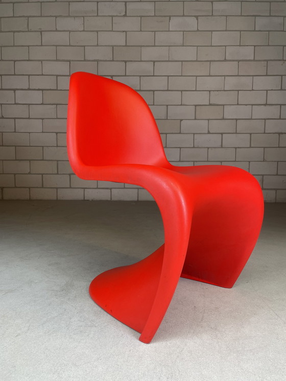 Image 1 of 4x Vitra Verner Panton S chair rood