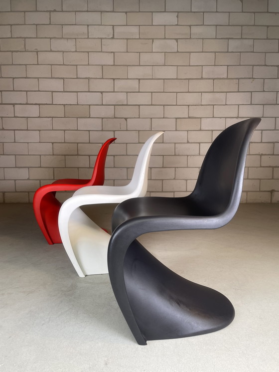 Image 1 of 4x Vitra Verner Panton S chair rood