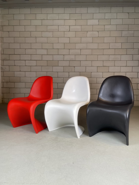 Image 1 of 4x Vitra Verner Panton S chair rood