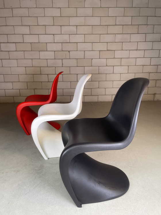 Image 1 of 4x Vitra Verner Panton S chair rood