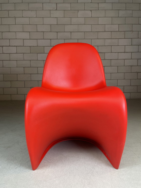 Image 1 of 4x Vitra Verner Panton S chair rood