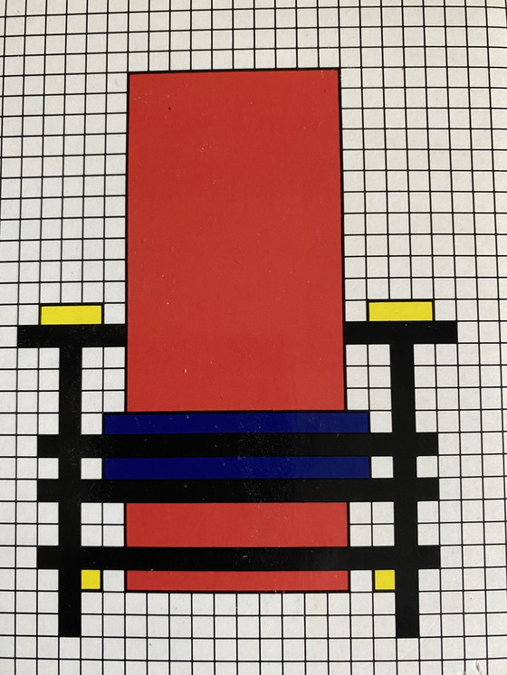 Image 1 of Gerrit Rietveld miniatuur Roodblauwe stoel