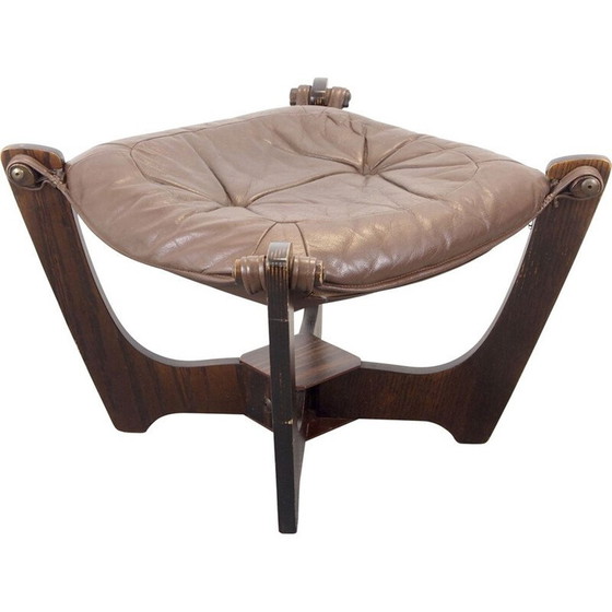 Image 1 of Vintage hocker van Odd Knutsen voor Hjellegjerde Mobel Scandinavisch