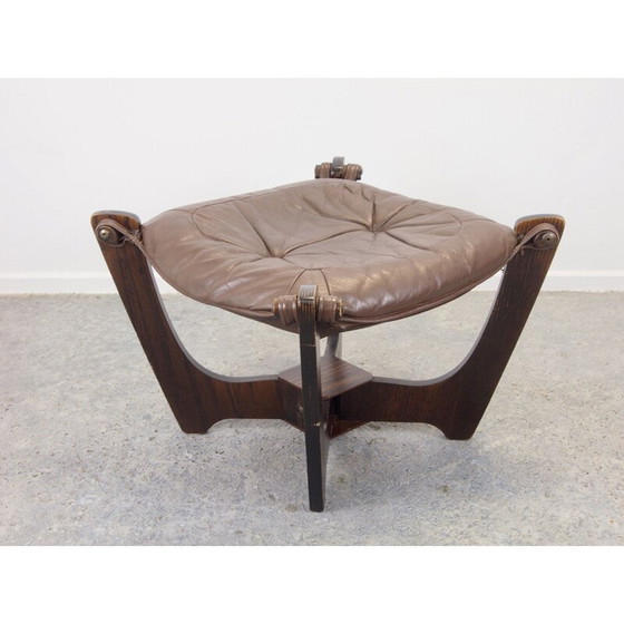 Image 1 of Vintage hocker van Odd Knutsen voor Hjellegjerde Mobel Scandinavisch