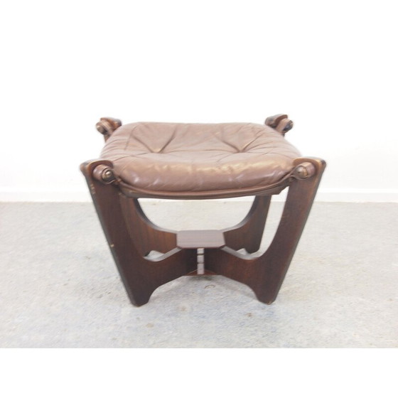 Image 1 of Vintage hocker van Odd Knutsen voor Hjellegjerde Mobel Scandinavisch