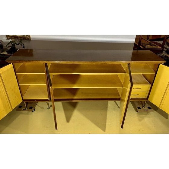 Image 1 of Vintage dressoir van kostbaar hout in ebbenhout, 1960