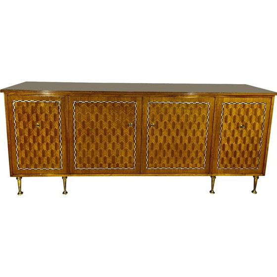 Image 1 of Vintage dressoir van kostbaar hout in ebbenhout, 1960