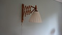 Deense Mid-Century Houten Schaarlamp