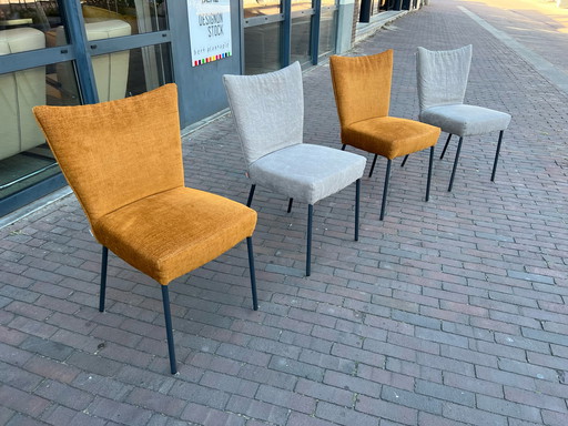 4x Label Gabon stoelen stof, set