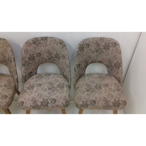 Set van 4 vintage beukenhouten stoelen door Oswald Haerdtl, Tsjecho-Slowakije 1950