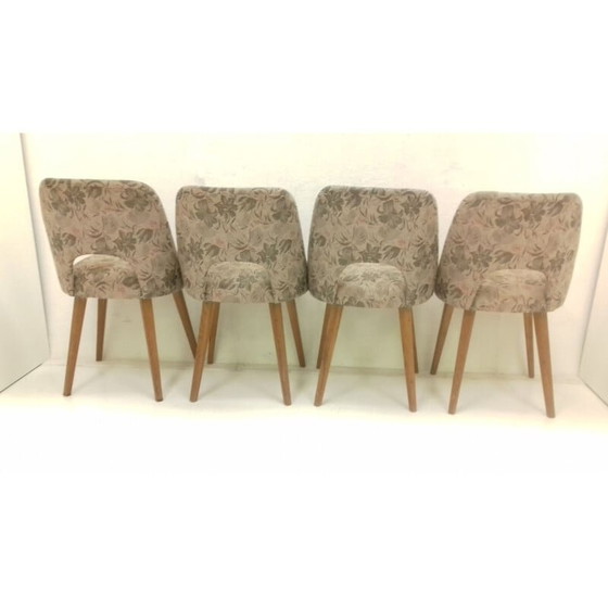 Image 1 of Set van 4 vintage beukenhouten stoelen door Oswald Haerdtl, Tsjecho-Slowakije 1950