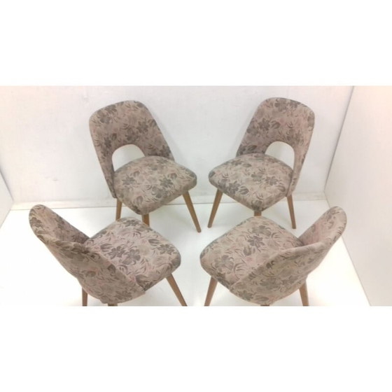 Image 1 of Set van 4 vintage beukenhouten stoelen door Oswald Haerdtl, Tsjecho-Slowakije 1950