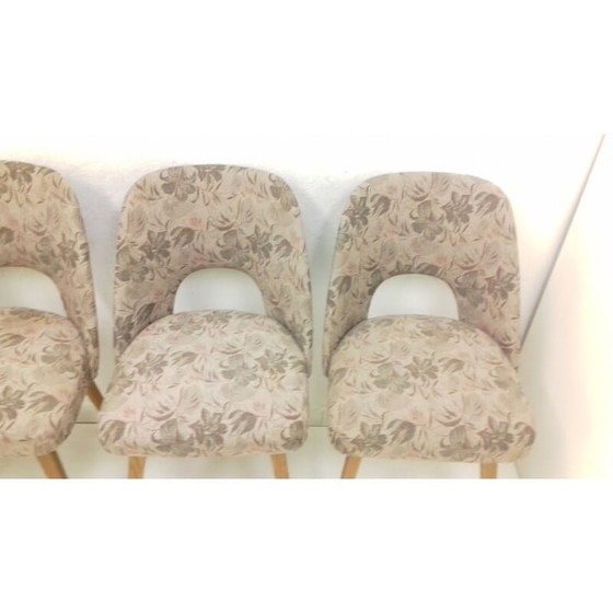 Image 1 of Set van 4 vintage beukenhouten stoelen door Oswald Haerdtl, Tsjecho-Slowakije 1950