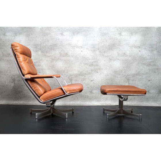 Image 1 of Paar vintage FK85 fauteuils met voetsteunen van Preben Fabricius en Jørgen Kastholm voor Kill International, 1960