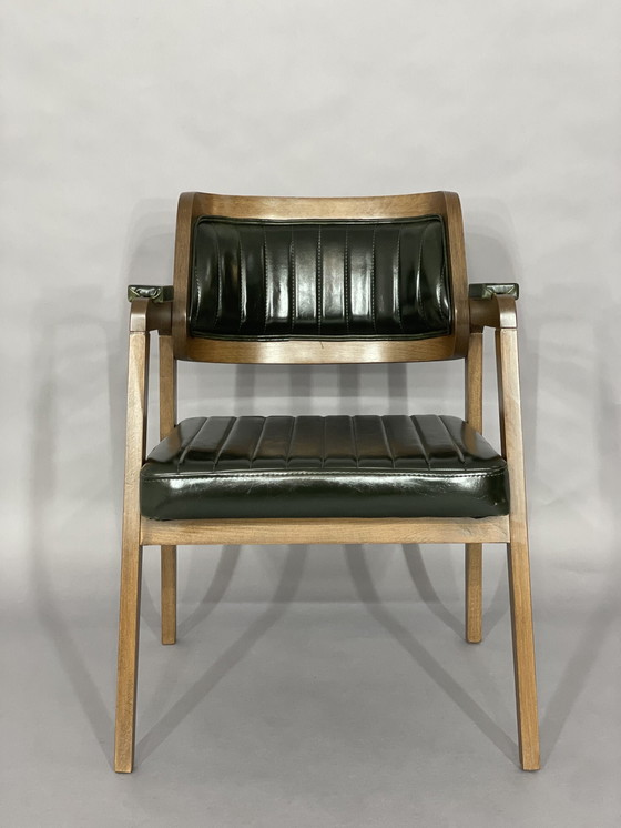 Image 1 of Zeer mooie stoel fauteuil bureaustoel eetkamerstoelen eetkamerstoel walnoot