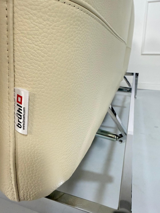 Image 1 of Brühl Roro Designer Leder Beige Sofa Bedbank