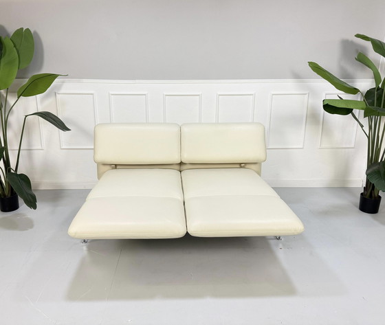 Image 1 of Brühl Roro Designer Leder Beige Sofa Bedbank