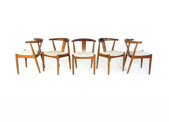 Image 1 of 5X Vintage Eetkamerstoel Dyrlund ‘70