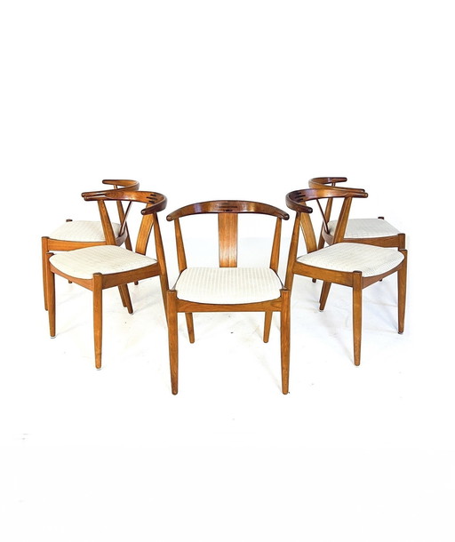 5X Vintage Eetkamerstoel Dyrlund ‘70