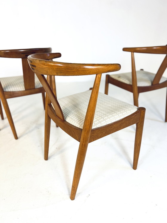 Image 1 of 5X Vintage Eetkamerstoel Dyrlund ‘70