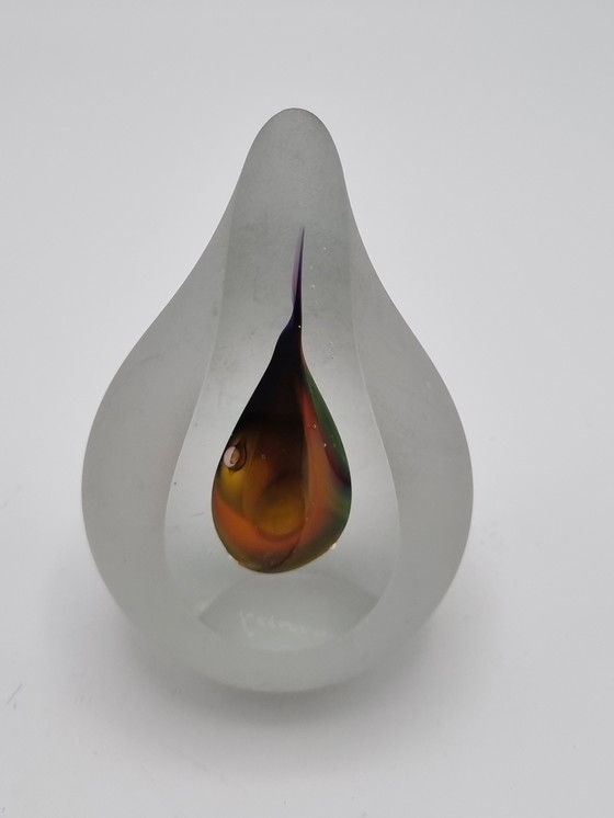 Image 1 of Leerdam Jeroen kuiper paperweight glasfabriek