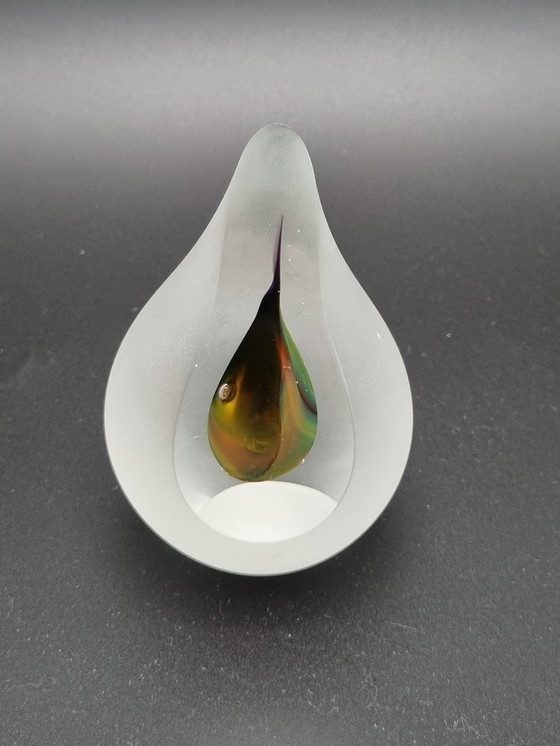 Image 1 of Leerdam Jeroen kuiper paperweight glasfabriek