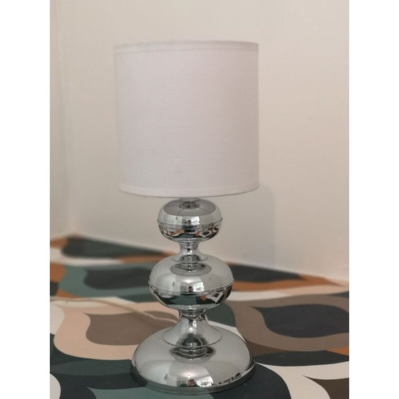 Image 1 of Vintage verchroomde stalen lamp, 1970