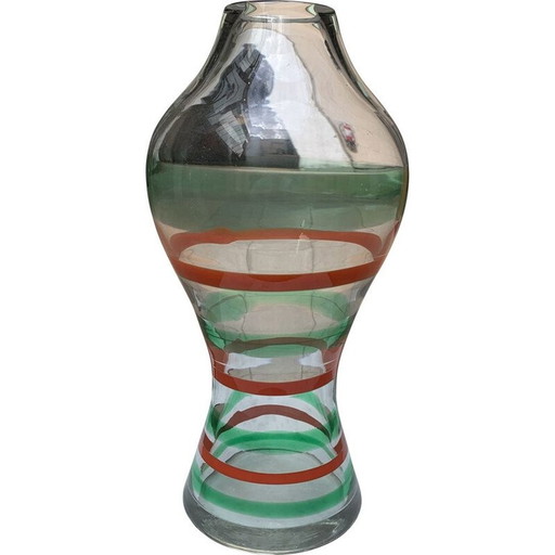 Carlo Moretti vintage vaas van Murano glas, jaren 1980