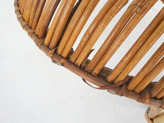 Image 1 of Rotan fauteuil uit het midden van de eeuw