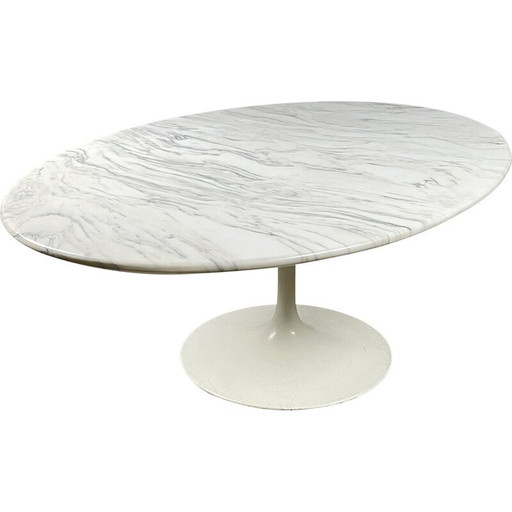 Vintage ovale salontafel van Saarinen Knoll