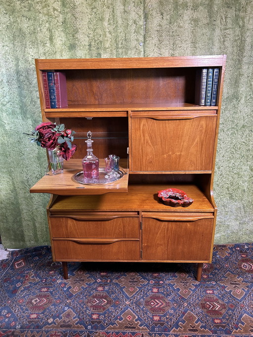 Mid century retro vintage teak kast bureau cocktail 1960