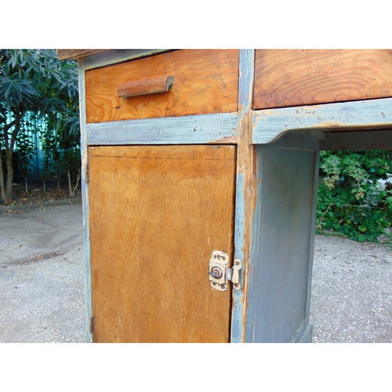 Image 1 of Vintage houten bureau, jaren 1940