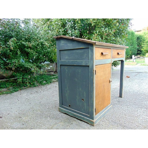 Vintage houten bureau, jaren 1940