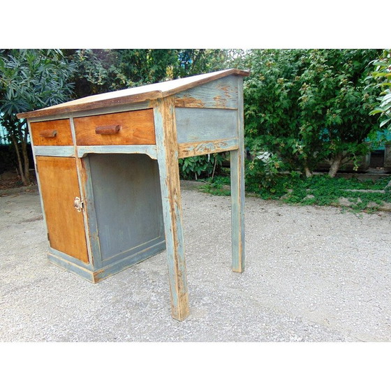 Image 1 of Vintage houten bureau, jaren 1940