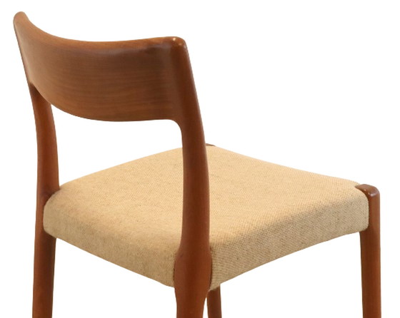 Image 1 of 4x Deense eetkamerstoel stoelen 'Borup' vintage