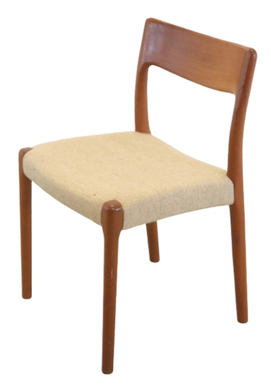Image 1 of 4x Deense eetkamerstoel stoelen 'Borup' vintage