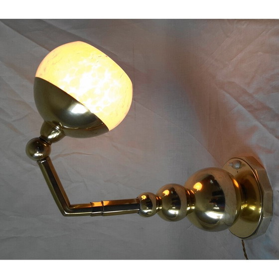 Image 1 of Vintage Art Deco modulaire lamp van messing en glas, 1930