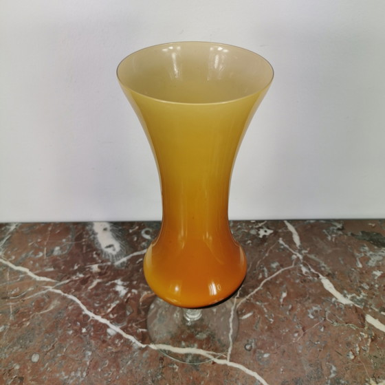 Image 1 of Vintage opaline vaas, bloemenvaas van opaal glas