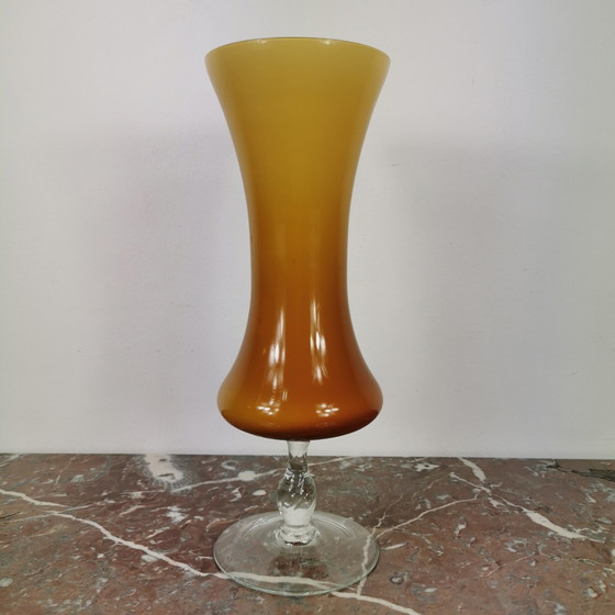 Image 1 of Vintage opaline vaas, bloemenvaas van opaal glas