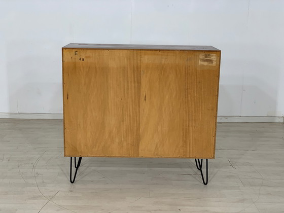 Image 1 of Mid Century ladekast vitrinekast halkast vintage