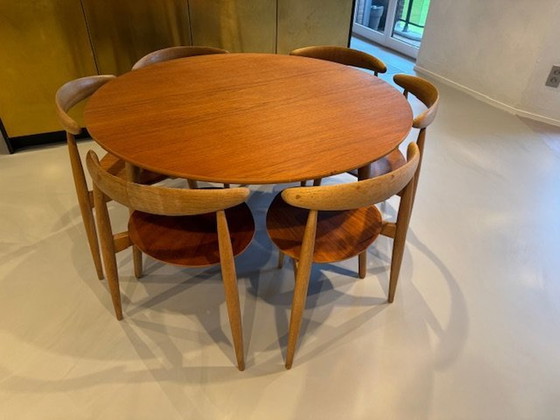 Image 1 of Wegner Stackable "Heart" Chairs & Table