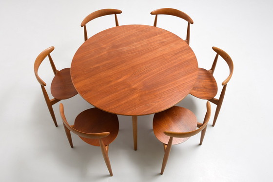 Image 1 of Wegner Stackable "Heart" Chairs & Table