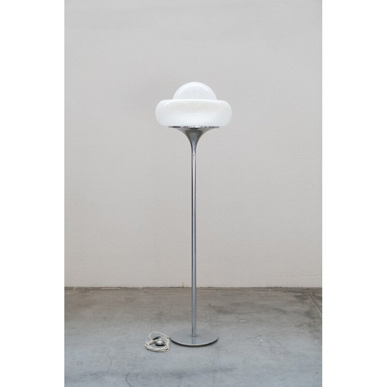 Image 1 of Vintage chromen metalen vloerlamp door Harvey Guzzini voor Guzzini, Italië 1960