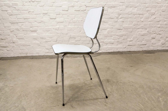 Image 1 of 6 Witte Hoge Kwaliteit Brabantia Keukenstoelen, Nederland, 1960s