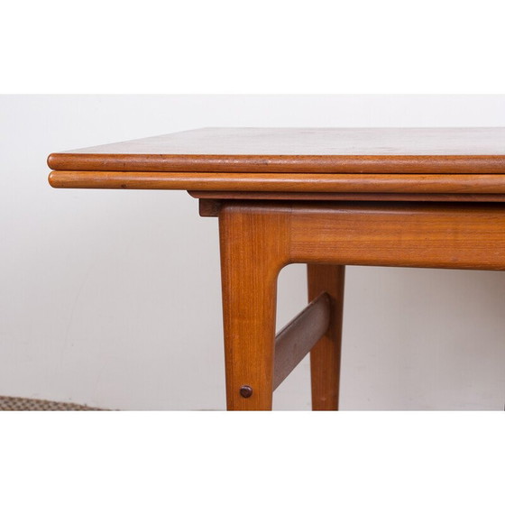 Image 1 of Vintage uitschuifbare teakhouten tafel door Kai Kristiansen voor Danish Furnitures, Denemarken 1960
