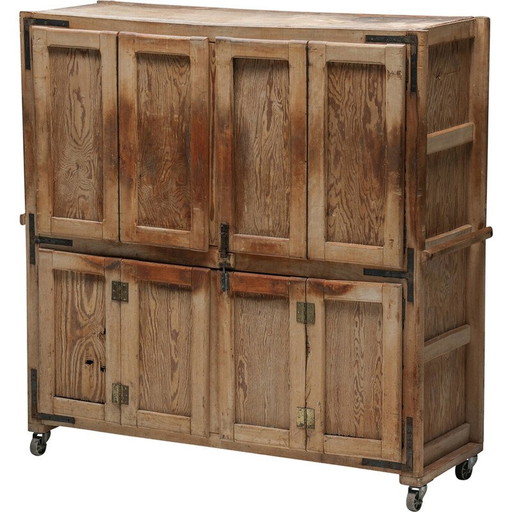 Vintage eikenhouten berging