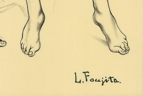 Image 1 of Originele litho - De Drie Gratiën - Léonard Foujita - 1960